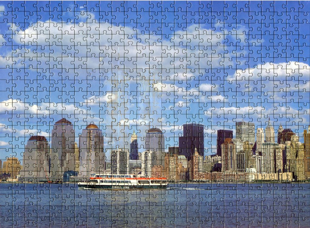 Pintura de Retoque - Manhattan. Guache e puzzle. 2005
