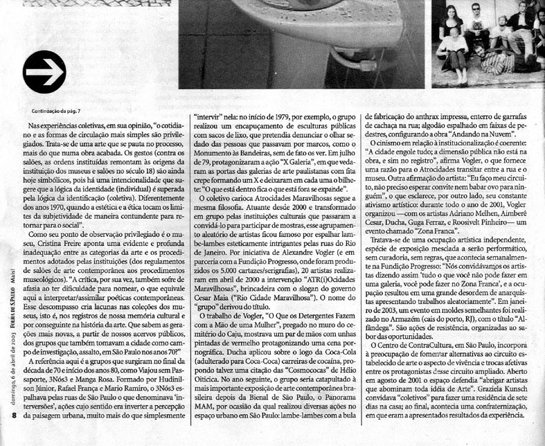 17 Atrocidades Maravilhosas (Grupos) - Folha de São Paulo 2003