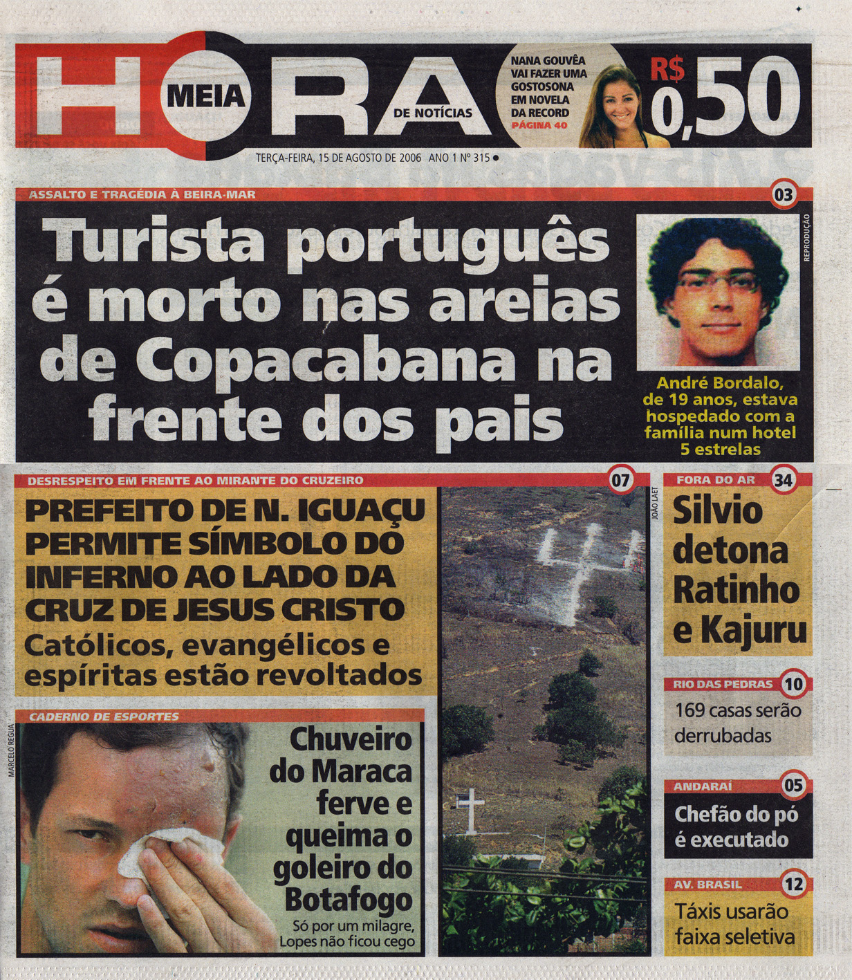 Jornal Meia Hora  15 de Agosto de 2006